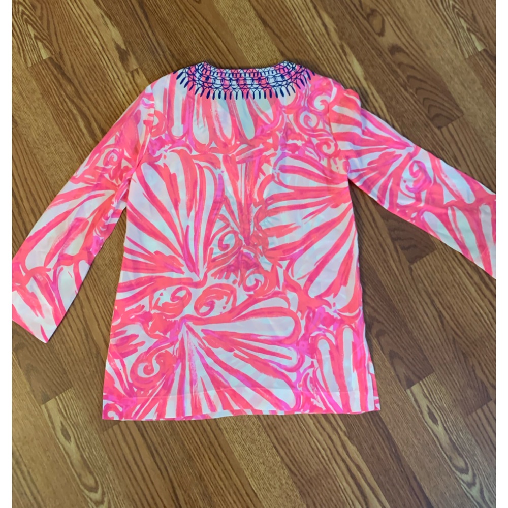 Lilly Pulitzer Amelia 100% Silk  Women's Top - Picture 9 of 15